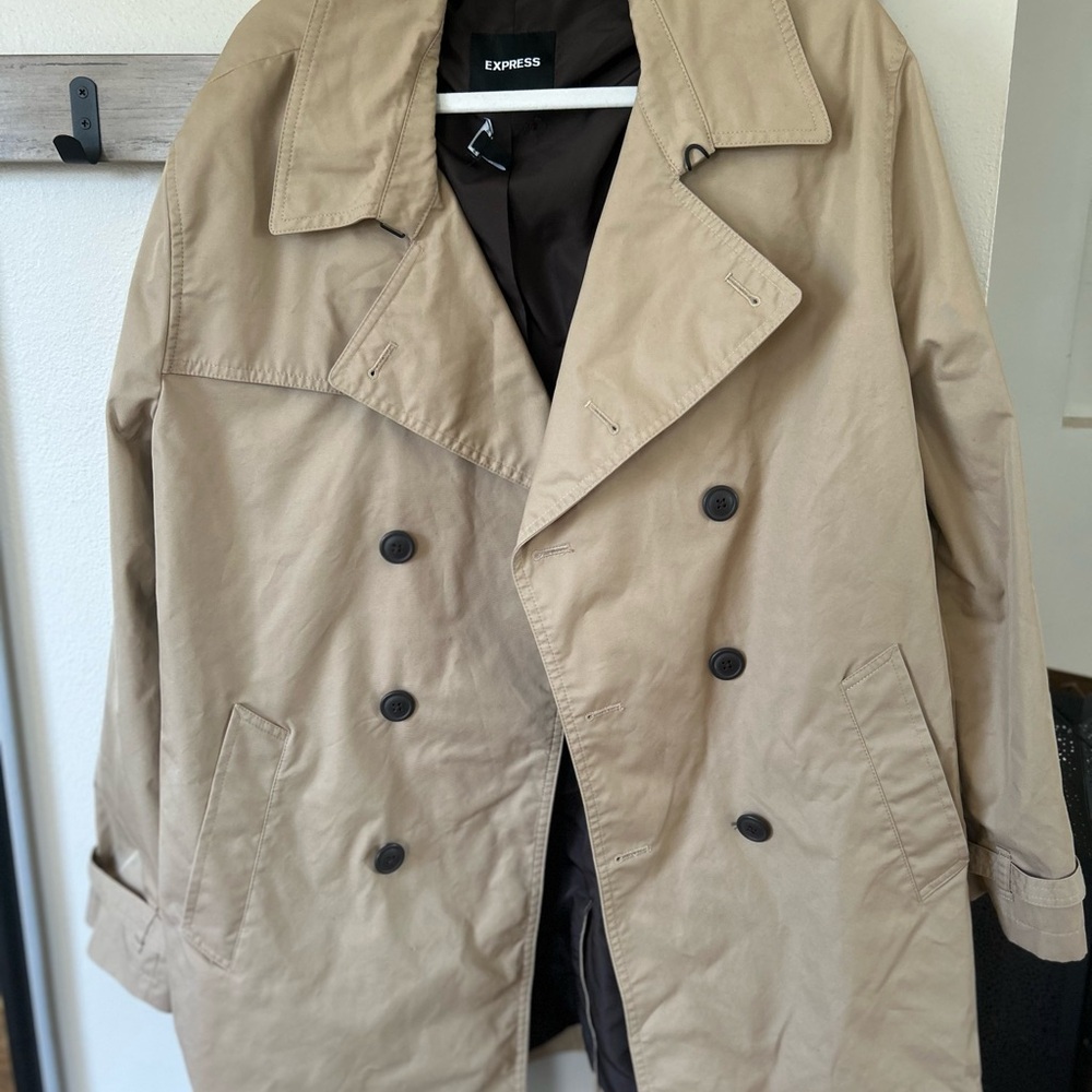 Express Men's Tan Trench Coat